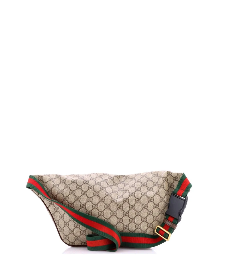 Pre-Owned Gucci Courrier Zip Belt Bag Gg Coated Canvas with Applique