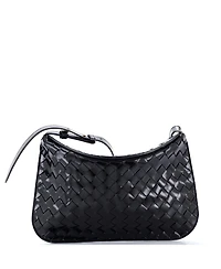 Pre-Owned Bottega Veneta Cradle Fold Over Shoulder Bag Intrecciato Leather