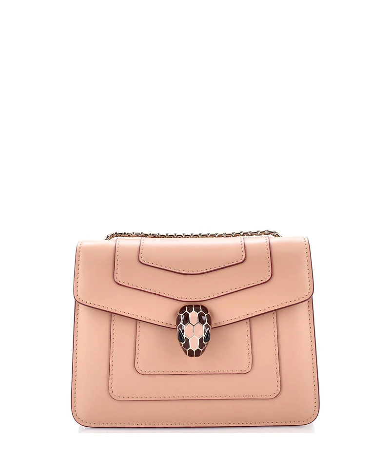 Pre-Owned Bvlgari Small Serpenti Forever Square Shoulder Bag Leather