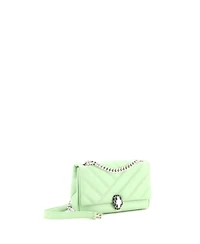 Pre-Owned Bvlgari Small Serpenti Cabochon Shoulder Bag Diagonal Quilted Leather