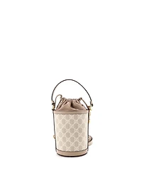 Pre-Owned Gucci Mini Ophidia Top Handle Bucket Bag Gg Coated Canvas with Leather
