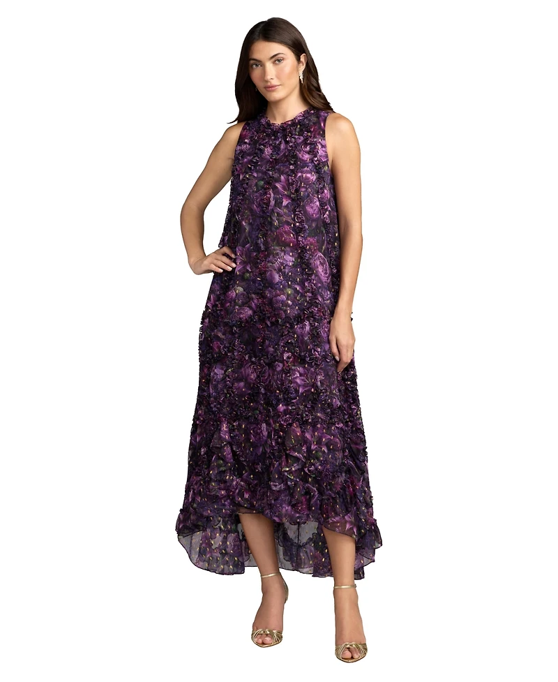 Mac Duggal Women's Ruffle Tiered Cut-Out Chiffon Gown