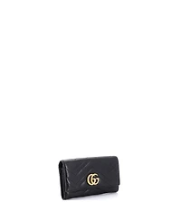 Pre-Owned Gucci Gg Marmont Continental Wallet Matelasse Leather