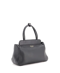 Pre-Owned Prada Medium Frame Tote Soft Grain Leather