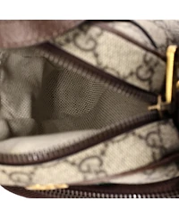 Pre-Owned Gucci Mini Ophidia Top Handle Crossbody Bag Gg Coated Canvas