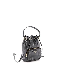 Pre-Owned Prada Small Drawstring Pocket Bucket Bag Patent