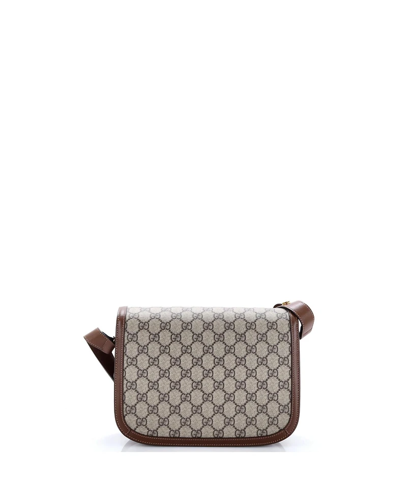 Pre-Owned Gucci Small Horsebit 1955 Shoulder Bag Gg Coated Canvas with Leather