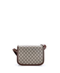 Pre-Owned Gucci Small Horsebit 1955 Shoulder Bag Gg Coated Canvas with Leather