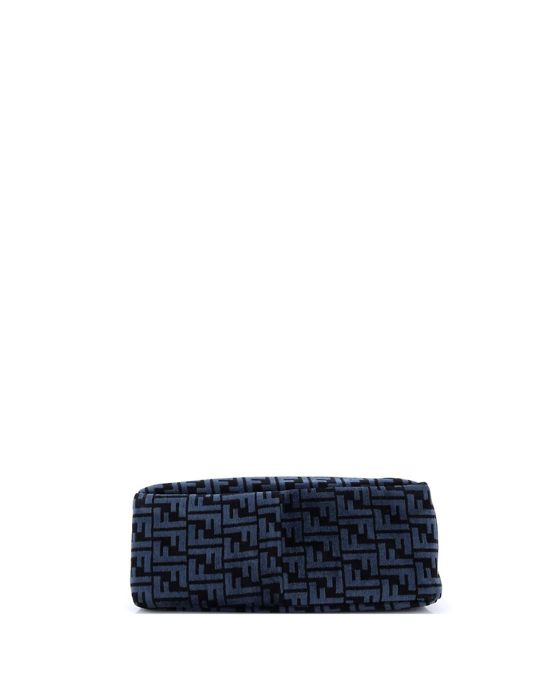 Pre-Owned Fendi O'Lock Zip Shoulder Bag Zucca Chenille