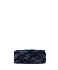 Pre-Owned Fendi O'Lock Zip Shoulder Bag Zucca Chenille