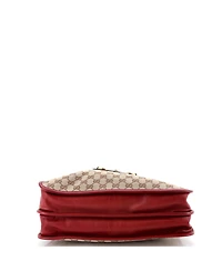 Pre-Owned Gucci Medium Horsebit 1955 Chain Tote Gg Canvas with Leather