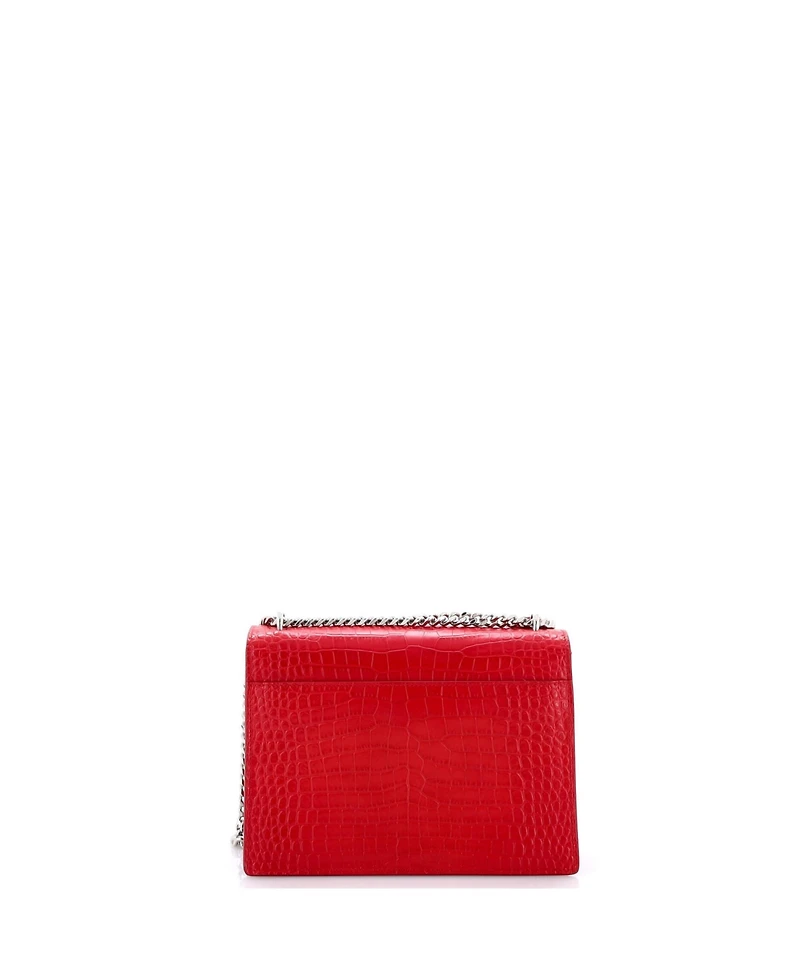 Pre-Owned Saint Laurent Medium Sunset Crossbody Bag Embossed Leather