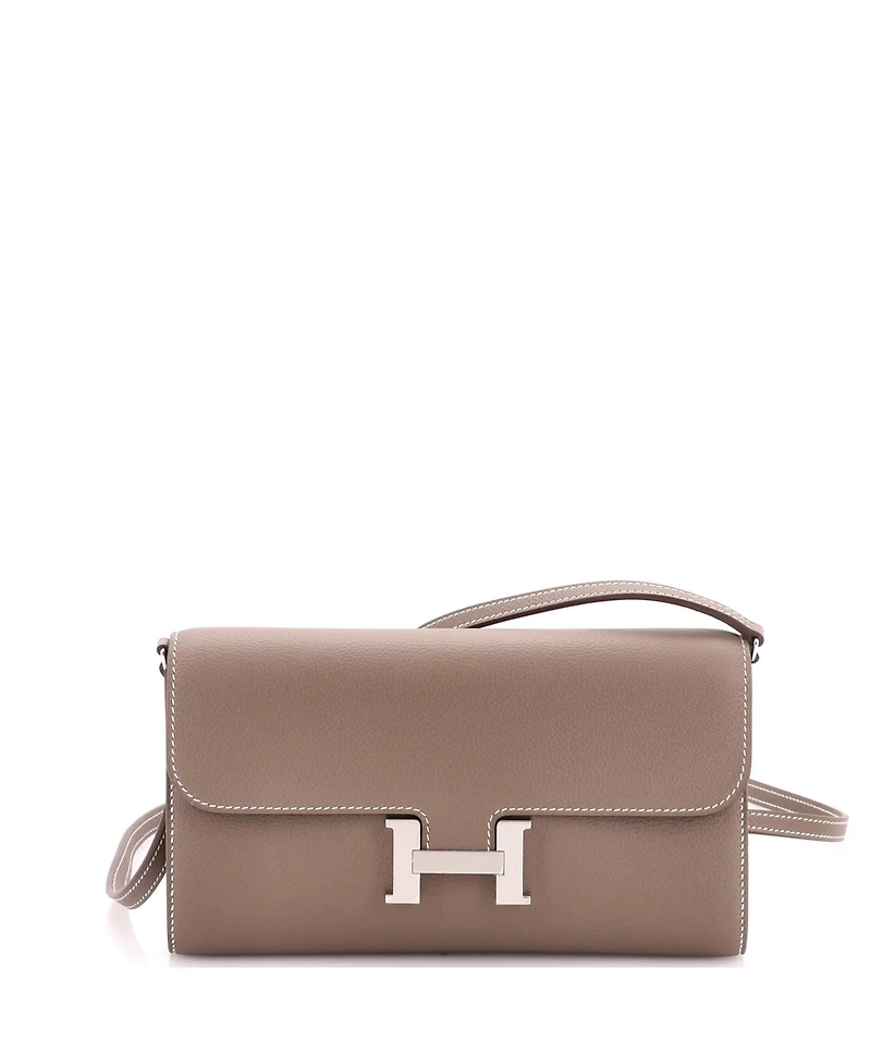Pre-Owned Hermes Constance To Go Wallet Evercolor