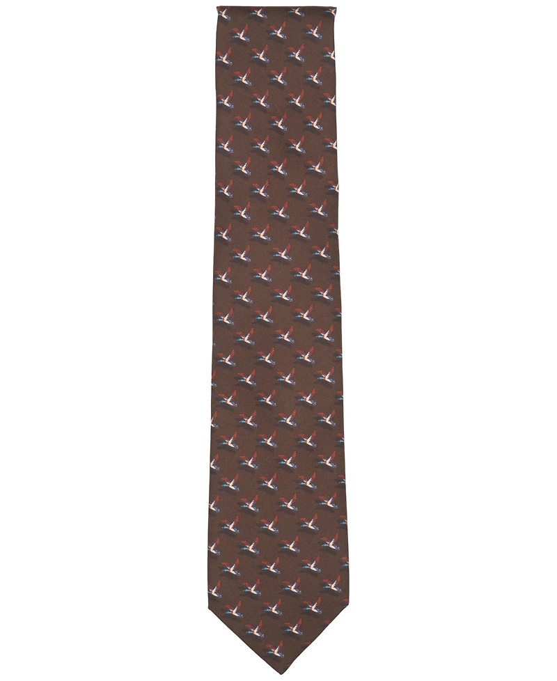 Club Room Men's Soaring Bird Print Silk Tie