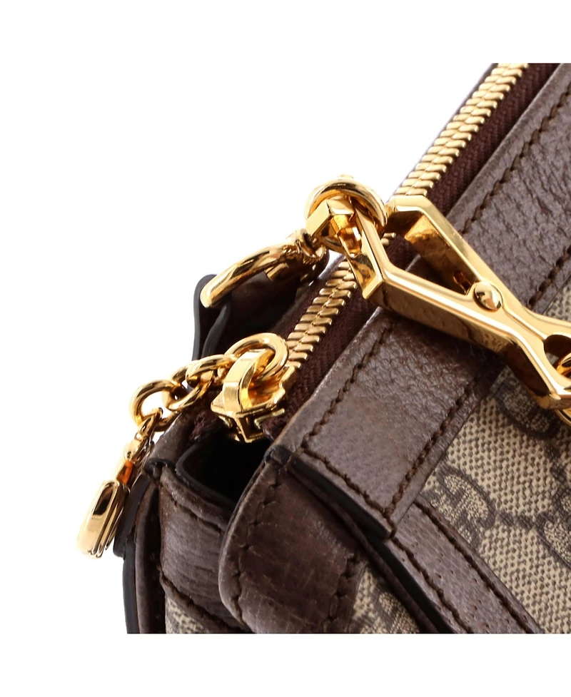 Pre-Owned Gucci Small Ophidia Top Handle Tote Gg Coated Canvas with Leather