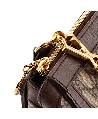 Pre-Owned Gucci Small Ophidia Top Handle Tote Gg Coated Canvas with Leather
