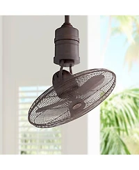 21" Craftmade Bellows Iii Bronze Damp Rated Ceiling Fan with Remote
