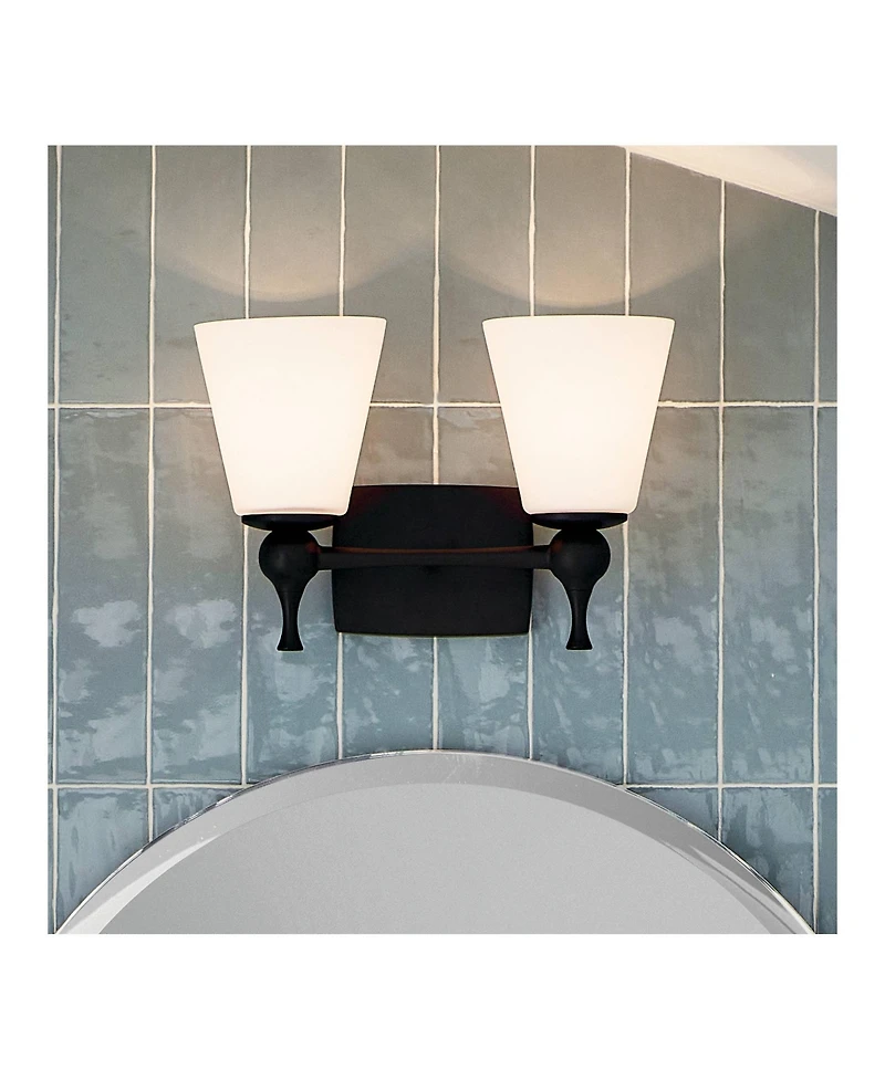 Kichler Cosabella 10 1/4" High 2-Light Black Wall Sconce