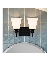 Kichler Cosabella 10 1/4" High 2-Light Black Wall Sconce