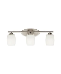 Kichler 24" Wide White Glass 3-Light Vanity Bathroom Light