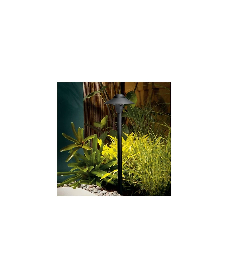 Kichler 21"H Dome Textured Black Dome Landscape Path Light