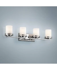 Kichler Hendrik 33 3/4" Chrome Finish and Satin Opal Glass Bath Light