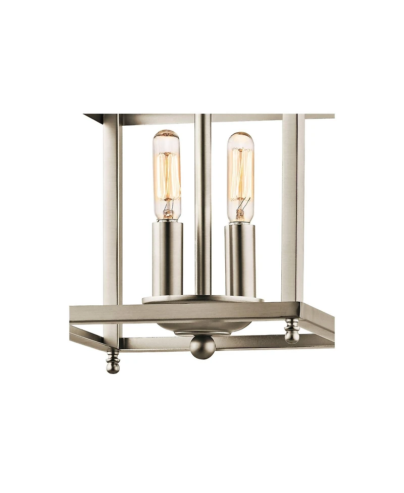 Kichler Larkin 8" Wide 2-Light Brushed Nickel Open Cage Mini Pendant