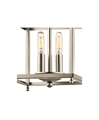 Kichler Larkin 8" Wide 2-Light Brushed Nickel Open Cage Mini Pendant