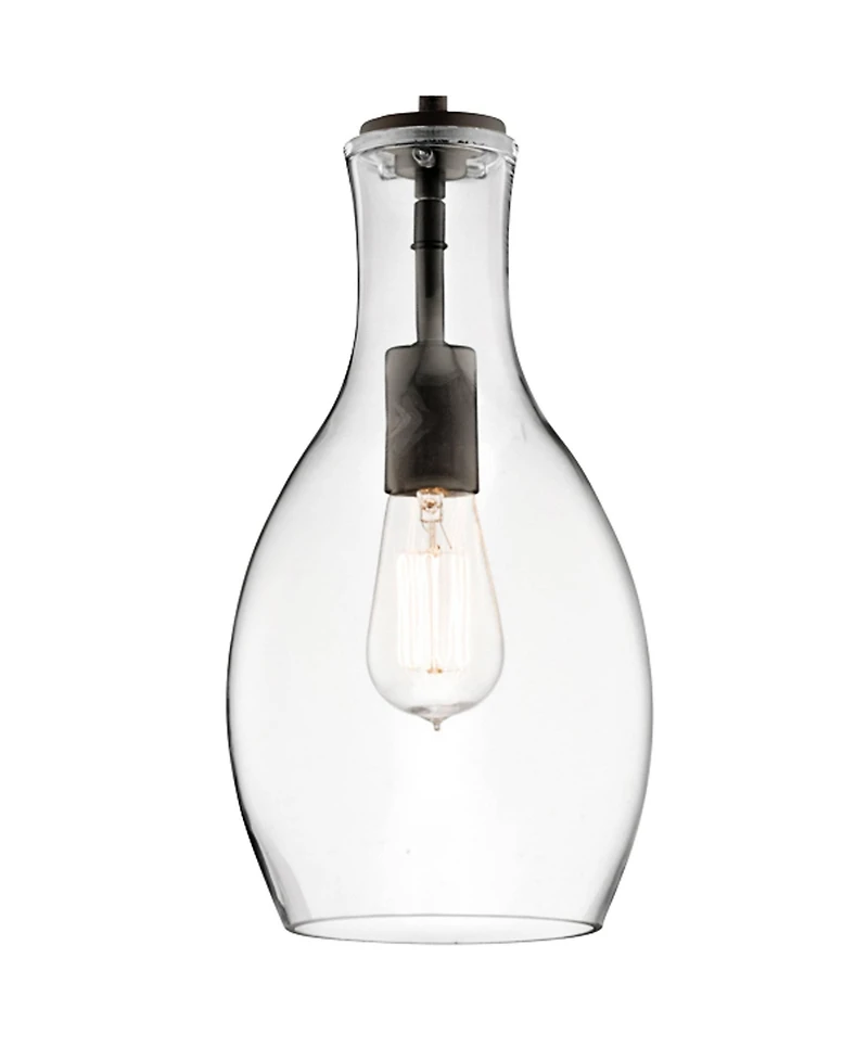 Kichler Everly 7" Wide Olde Bronze Glass Mini Pendant