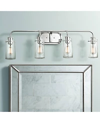 Kichler Braelyn 4-Light 34 1/4"W Seedy Glass Bath Light
