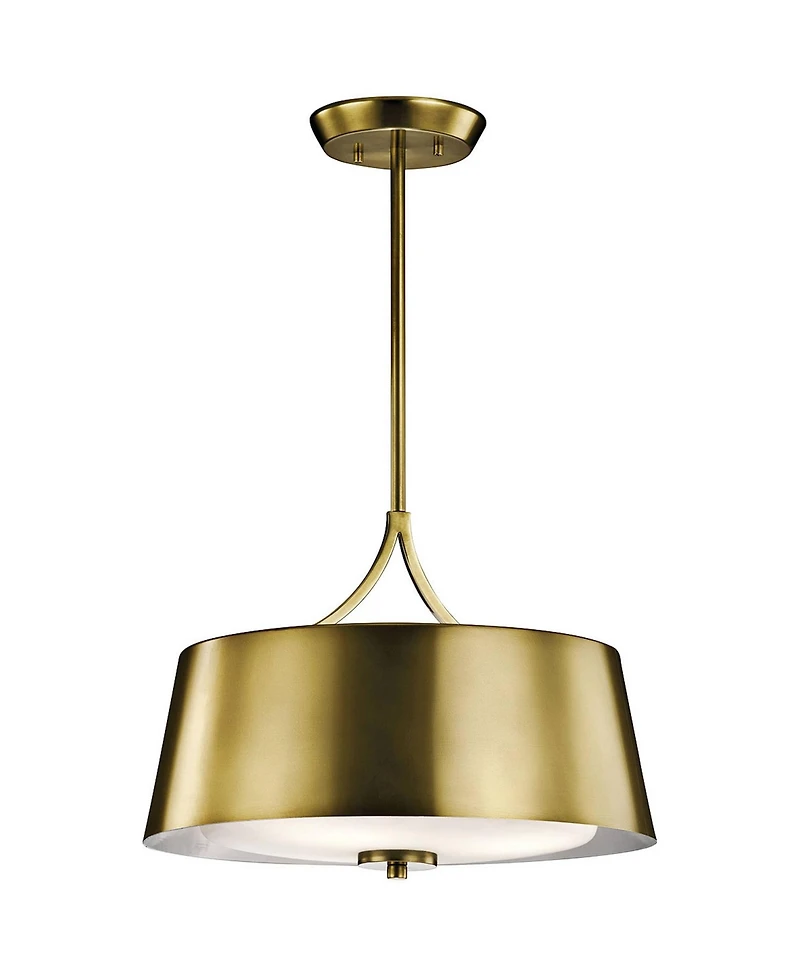Kichler Maclain 16" Wide Natural Brass 3-Light Pendant