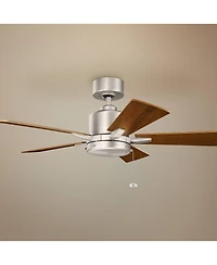42" Kichler Bowen Brushed Nickel Ceiling Fan with Pull Chain