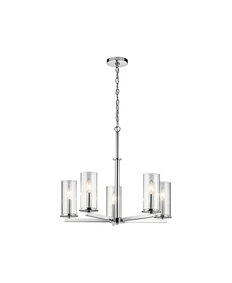 Kichler Crosby 26 1/4" Wide Dual-Chrome 5-Light Chandelier