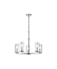 Kichler Crosby 26 1/4" Wide Dual-Chrome 5-Light Chandelier