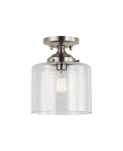 Kichler Winslow 8 1/2" Wide Brushed Nickel Seeded Glass Ceiling Light