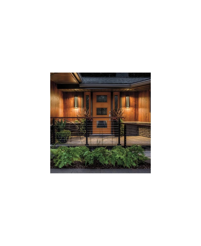 Kichler River Path 23" High Textured Black Led Outdoor Wall Light