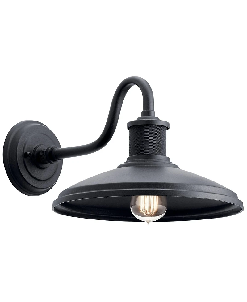 Kichler Allenbury 9" High Industrial Textured Black Outdoor Wall Light