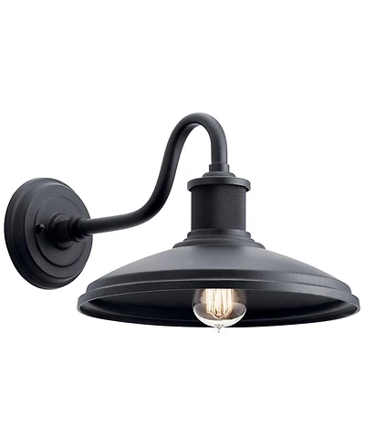 Kichler Allenbury 9" High Industrial Textured Black Outdoor Wall Light