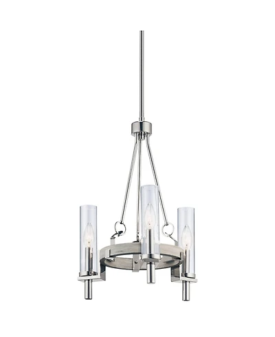 Kichler Telan 14 3/4" Wide Wood Ring Wagon Wheel 3-Light Chandelier
