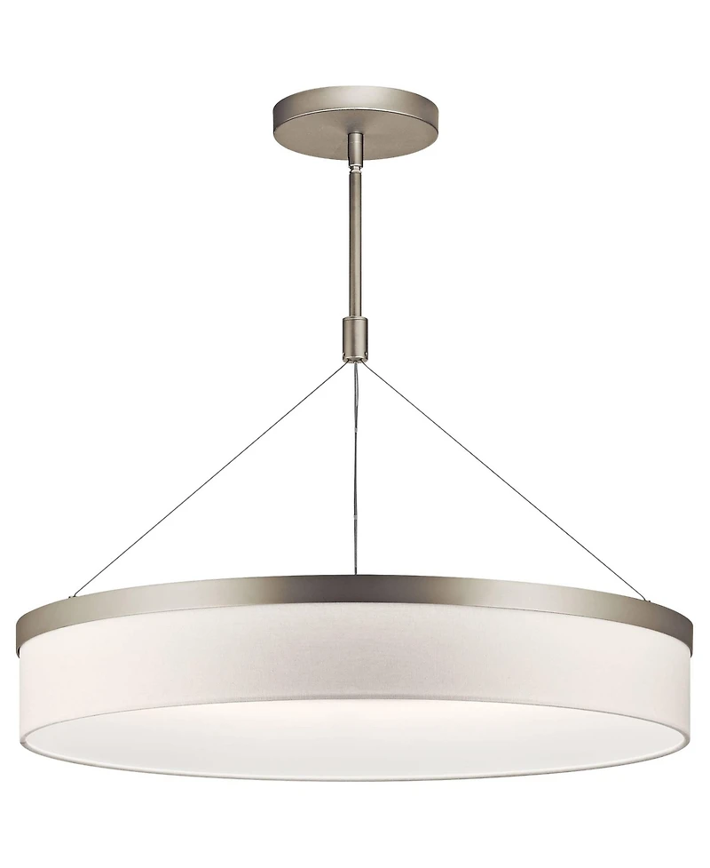Kichler Mercel 26 1/2" Wide Satin Nickel Modern Led Drum Pendant Light