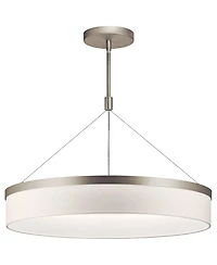 Kichler Mercel 26 1/2" Wide Satin Nickel Modern Led Drum Pendant Light