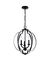 Kichler Voleta 16 1/2" Wide Black 3-Light Foyer Pendant