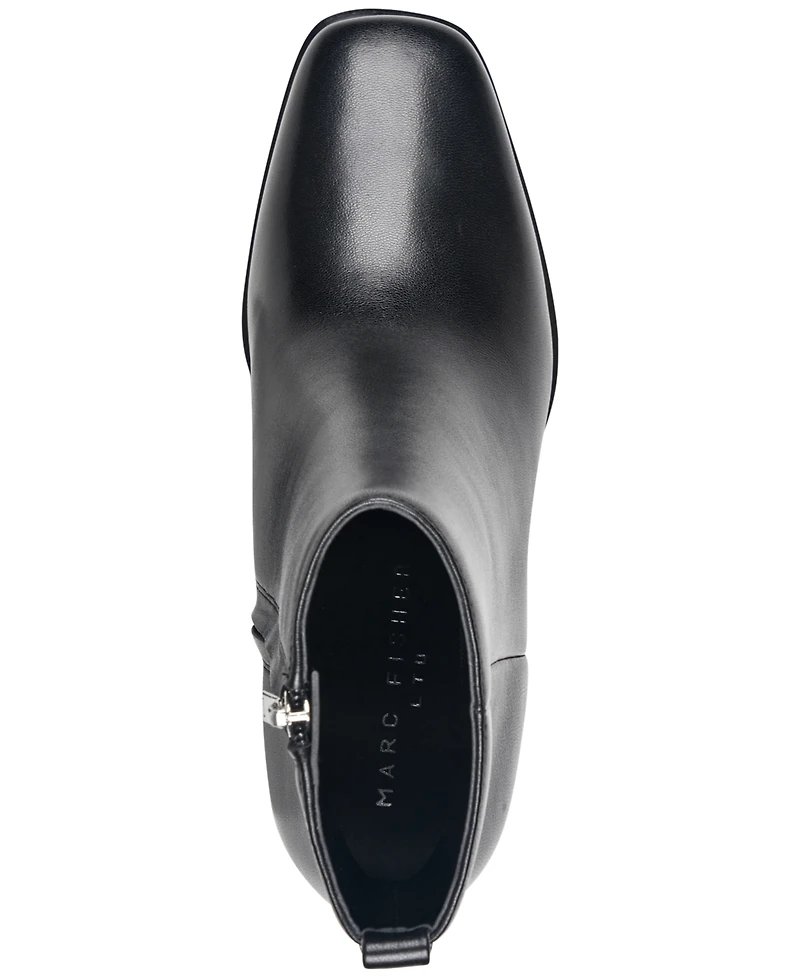 Marc Fisher Ltd Women's Milley Leather Block Heel Dress Booties
