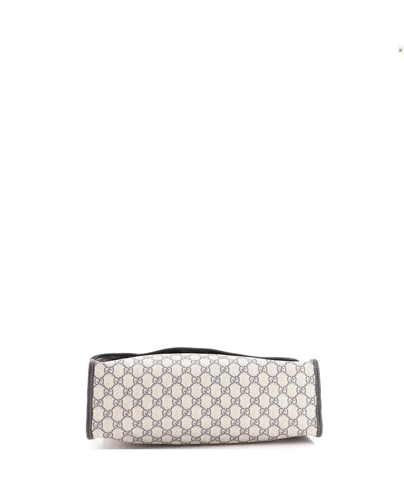 Pre-Owned Gucci Large Web Loop Messenger Gg Coated Canvas
