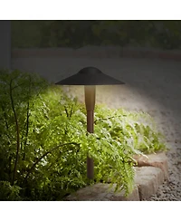 Kichler Landscape 16"H 3000K Led Bronze Dome Path Light