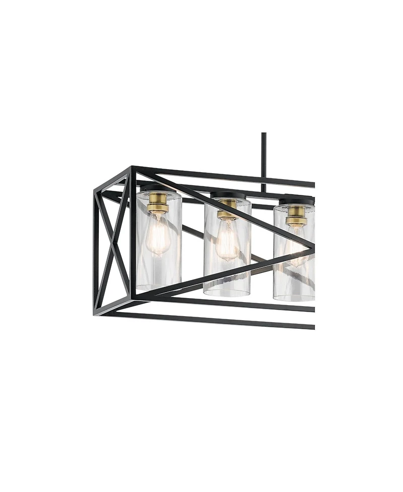 Kichler Moorgate 36" Wide Black Finish Kitchen Island Linear Pendant