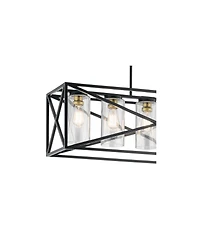 Kichler Moorgate 36" Wide Black Finish Kitchen Island Linear Pendant