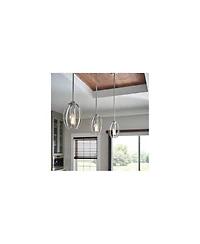 Kichler Tao 8" Wide Open Gourd Brushed Nickel Mini Pendant