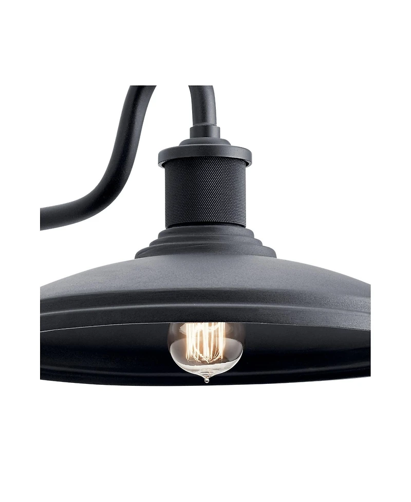 Kichler Allenbury Large 9" High Textured Black Outdoor Wall Light