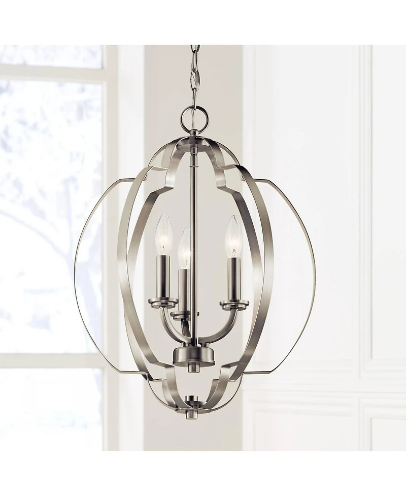 Kichler Voleta 16 1/2" Wide Brushed Nickel 3-Light Foyer Pendant